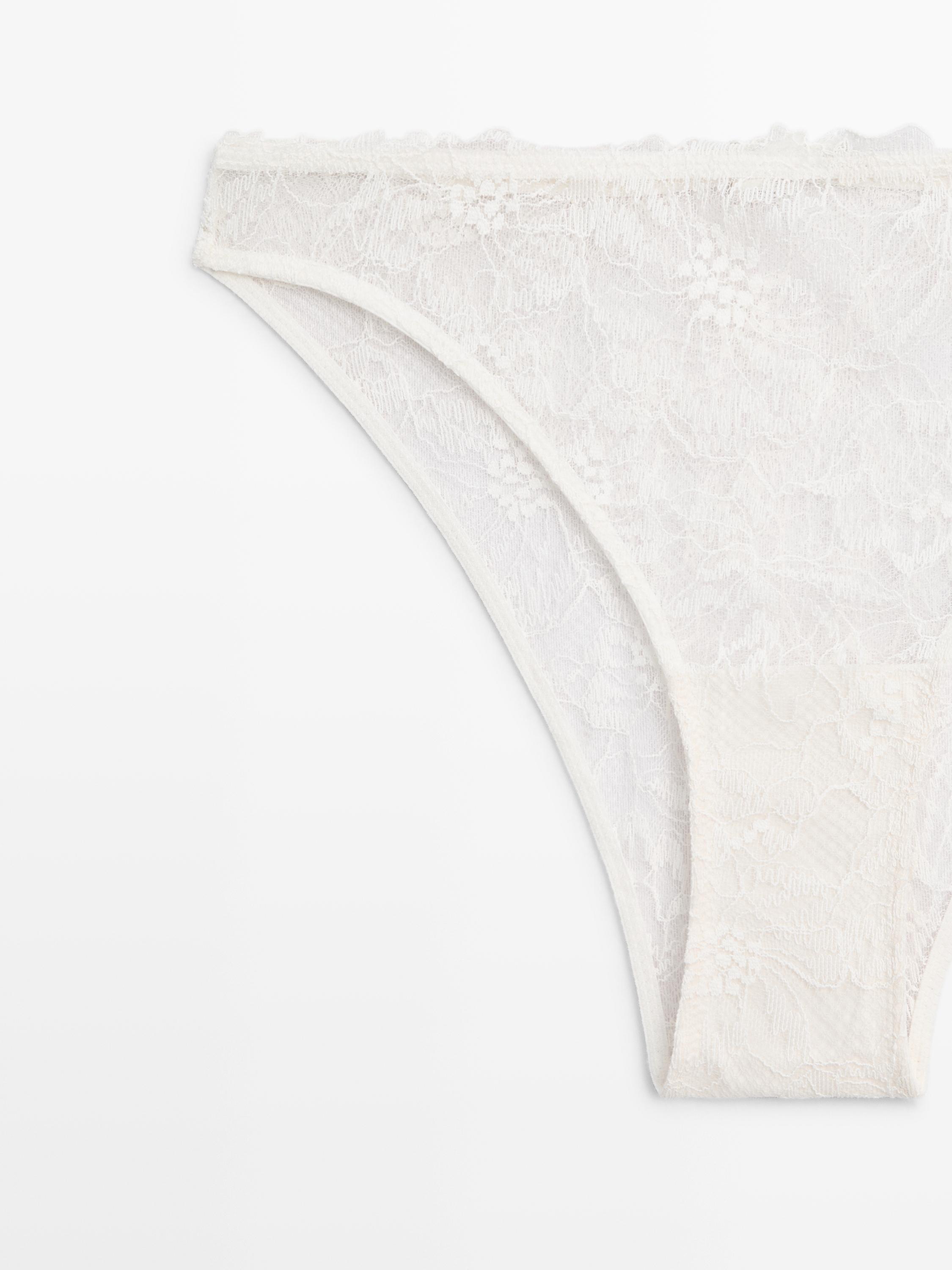 Scalloped lace briefs